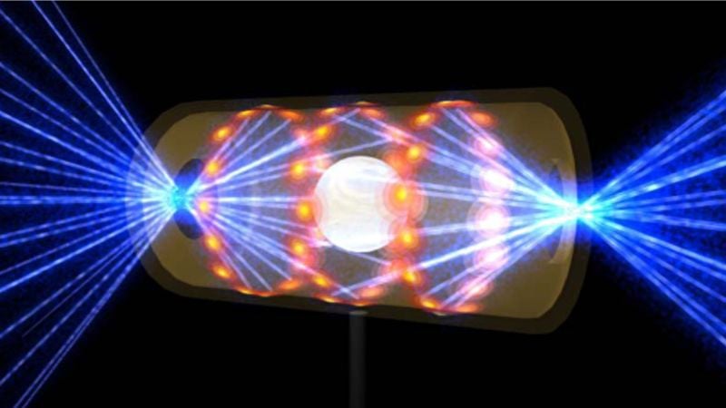 Concept de fusion nucléaire.