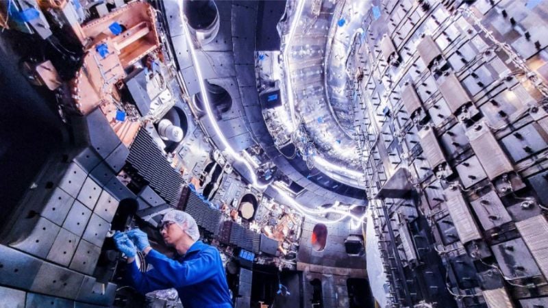 Inside a tokamak