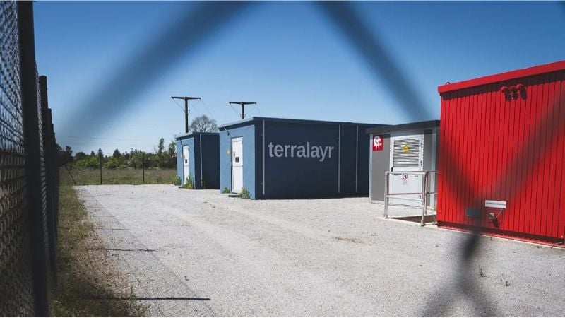 Une installation de stockage d'énergie Terralayr.