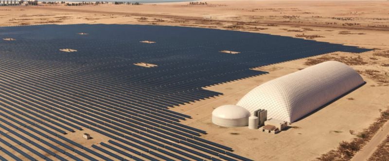 Stockage Energy Dome à un parc solaire