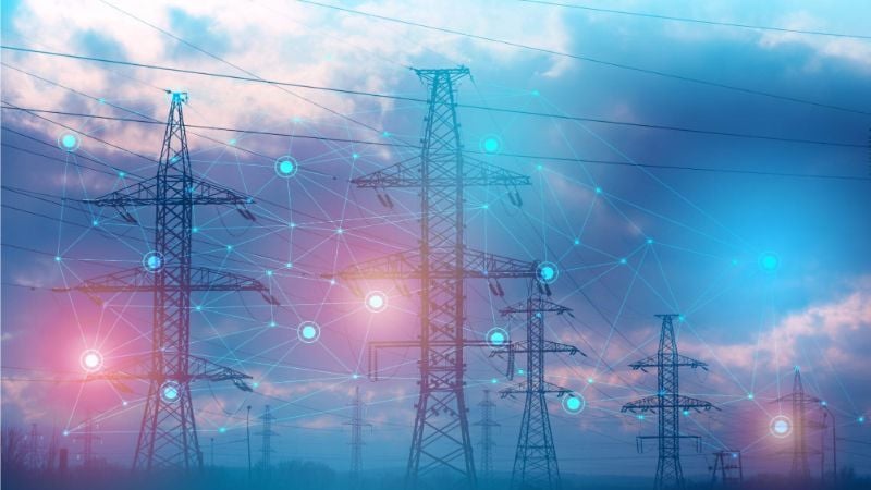 Réseau électrique renforcé par IA.